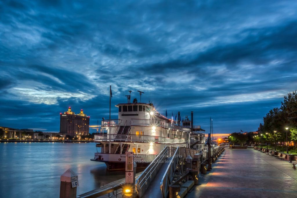 New! Savannah Collection Photo - Evening on River Boat Cruise Ship - SAV216
