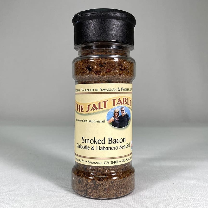 Smoked Bacon Sea Salt, with Chipotle and Habanero - Salt Table